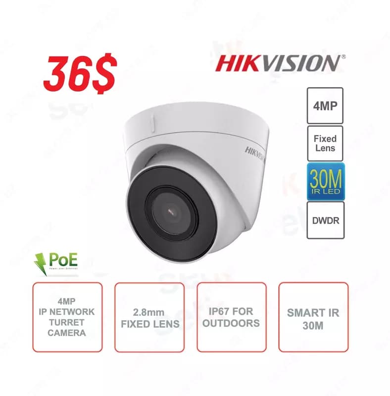 36$ Акция купольная IP камера Hikvision 4MP DS-2CD1343GOE-I — 1