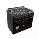 Комбинированная плита ”Бирюса U90GG91BL” (Черная) 60 х 90 см