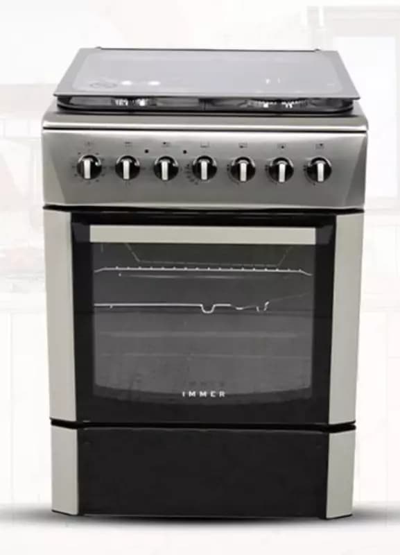 Газовая плита ”Immer А02” (Белая/Серая) 60 см — 1