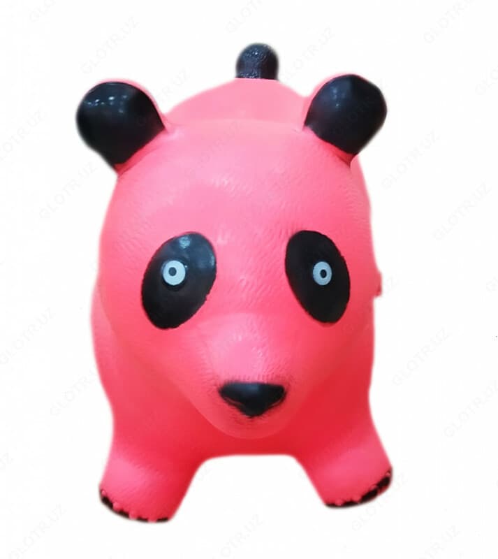 Резиновая игрушка панда розового цвета — 1