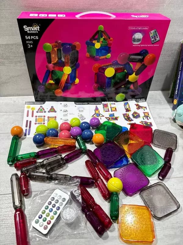 Магнитный конструктор с подсветкой Smart builders — 1