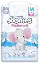 Joonies подгузники Premium Soft M 6-11 кг, 58 шт., белый