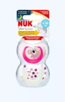 Nuk Пустышка Star Day&Night, 6-18 мес., для девочек, 2 шт