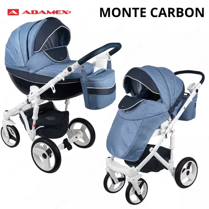 Коляска Adamex MONTE CARBON🇵🇱 3 в 1 (Польша) — 1