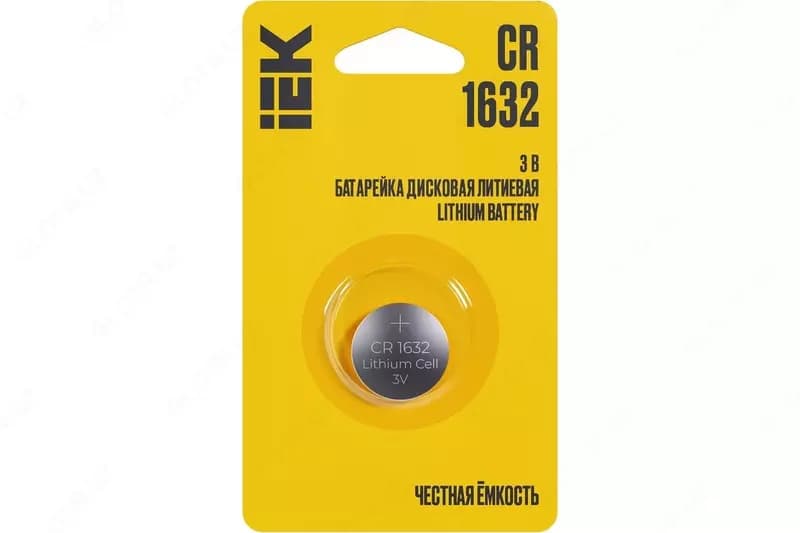 Батарейка дисковая литиевая CR1632 (1шт/блистер) IEK — 1
