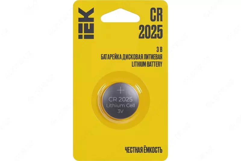 Батарейка дисковая литиевая CR2025 (1шт/блистер) IEK — 1