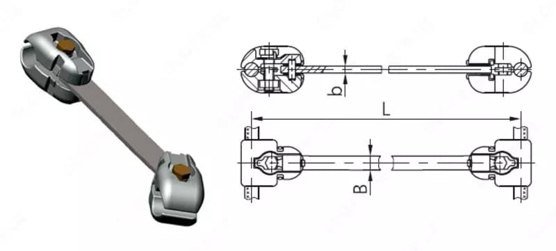Распорки дистанционные глухие РГУ-2-400 — 1