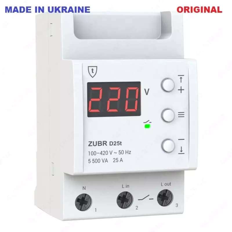 ZUBR D25 t (25A) реле напряжения — 1