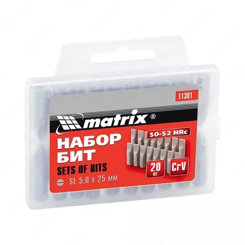 Бита PH1 x 25 мм, сталь 45Х, 20 шт, пластиковый бокс Matrix — 1