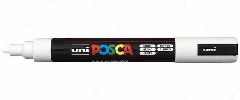 Маркер Uni POSCA PC-5M (1.8-2.5mm/White) — 1