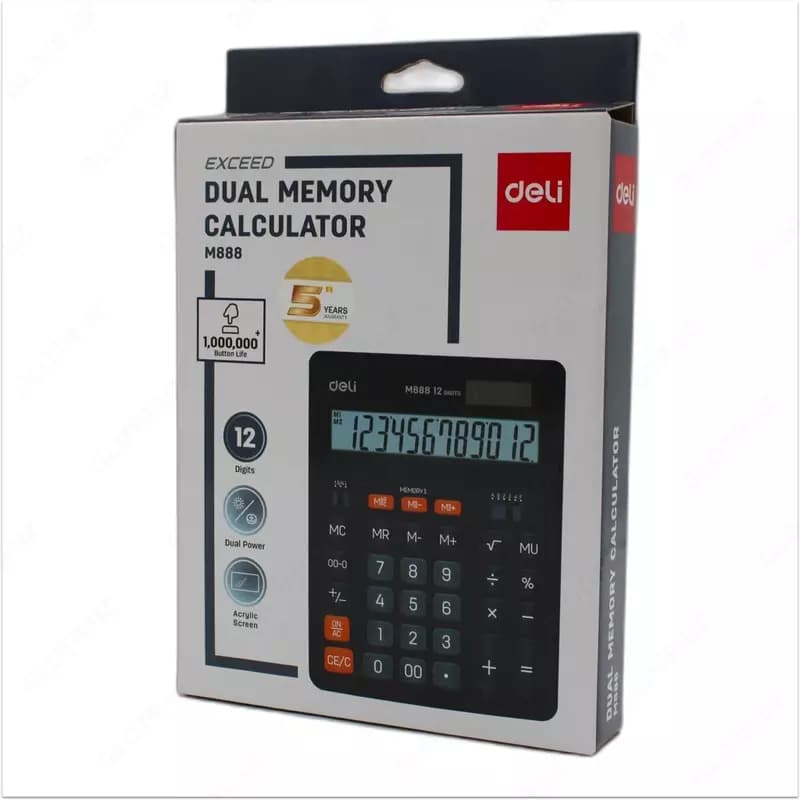 Калкулатор Deli dual memory Calculator — 1