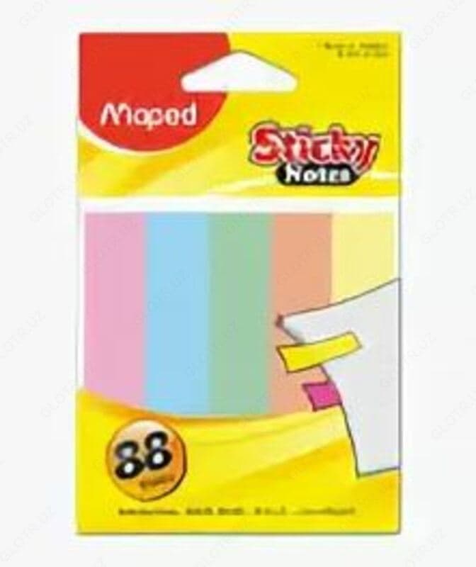 Стикер (Самоклеящая бумага) Maped 758210 (88лист*5цв/15*76мм) — 1