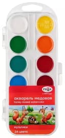 Акварель ”Гамма Мультики NEW” медовая, без кисточки (24 цвета) Арт. - 211046_24