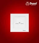 Розетка для интернета (2хRJ45) ”Dusel” Rich, IP44 (Белая)