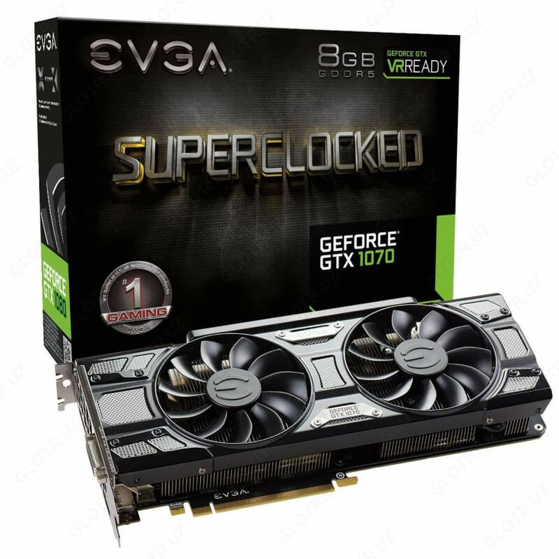 РАСПРОДАЖА - Видеокарта EVGA Geforce GTX1070 8Gb/256 bit Superclocked Gaming Black! Edition — 1