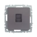 Розетка компьютерная BRITE RJ45 кат.5E РК10- БрС сталь IEK