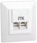 ITK Внутренняя инф. розетка RJ45 кат. 6 UTP 2 порта