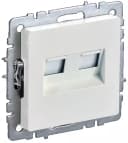 Розетка компьютерная BRITE 2-ая RJ45 кат.6 РК11-2-БрЖ жемчуг IEK