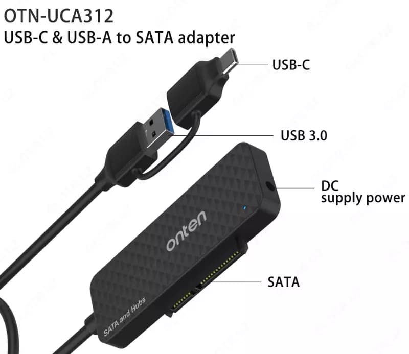 USB HUB Onten UCA312 5in2 — 1