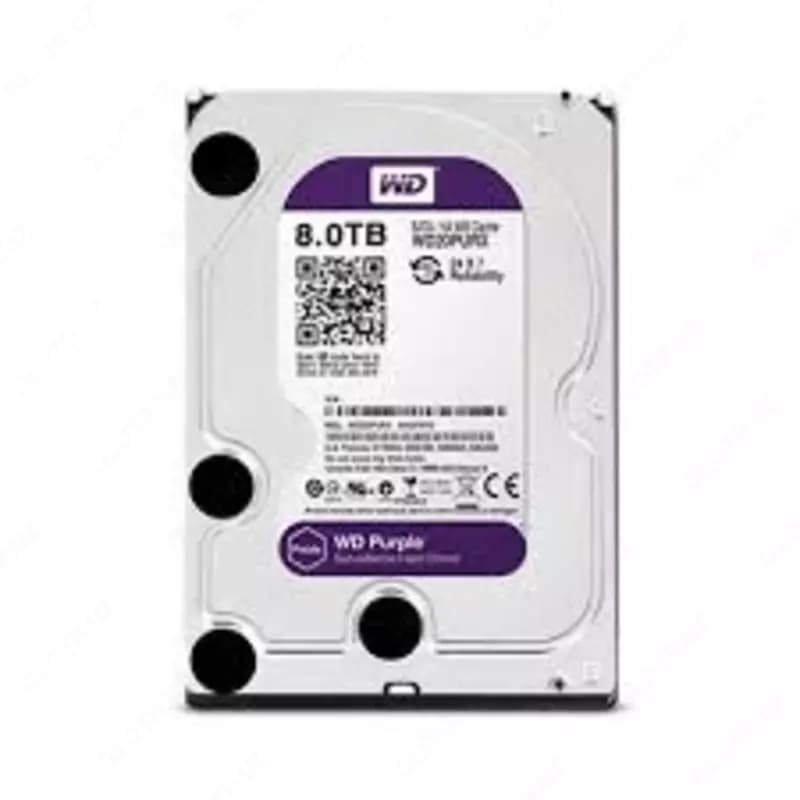HDD - Диск - 8 Tb WD - Purple - (Фиолетовый) WD80PURX-78 для видеонаблюдения - HIKVISION - ( RES ) — 1