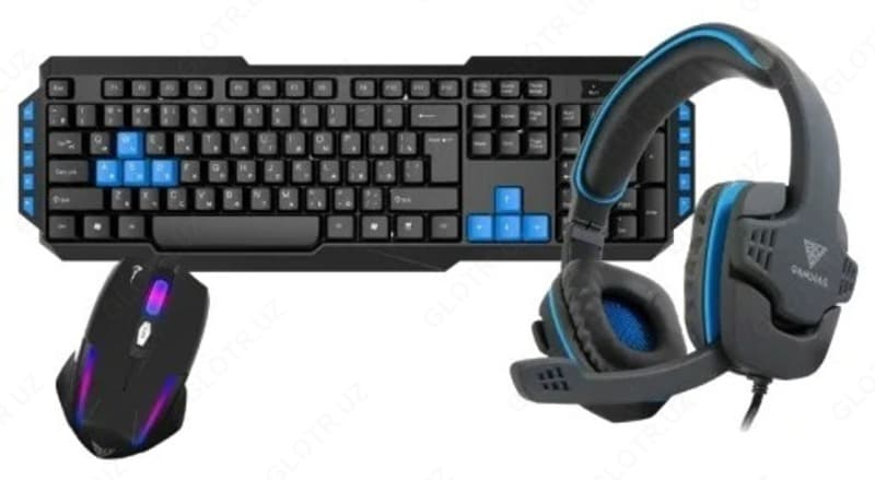 Клавиатура и мышь GAMDIAS POSEIDON E1 Combo Black USB — 1
