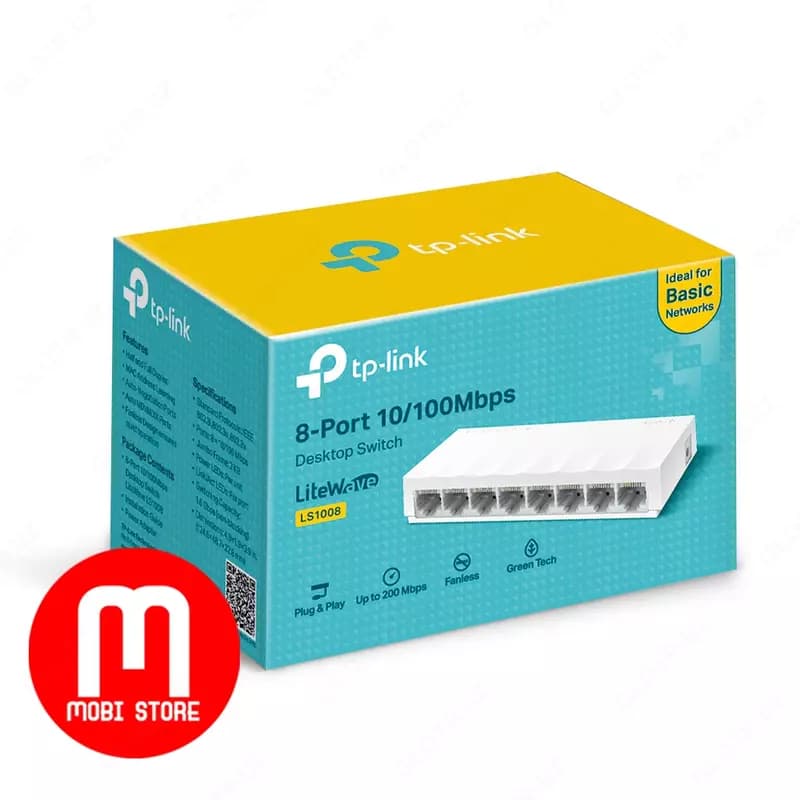 Tp-link LS1008, Настольный коммутатор с 8 портами 100 Мбит/с — 1