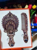 Винтажный комплект- подарочный набор из зеркала и расчёски.
