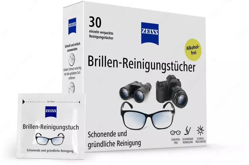Салфетки ZEISS, влажные, для мониторов, оптики и стеклянных поверхностей, 30 шт — 1