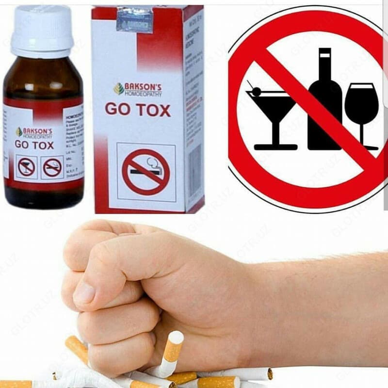 Капли для снятия тяги к табаку и алкоголю GO TOX (Гоу Токс ) — 1