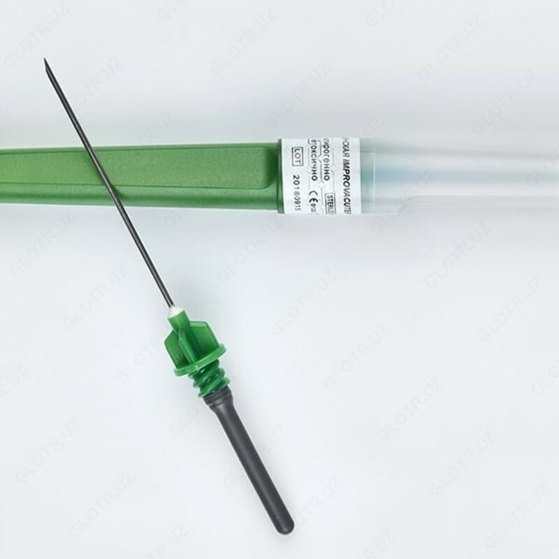 Двусторонняя игла для взятия крови Improvacuter Игла 21G (0,8*38 мм) (зеленная маркировка) — 1