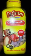 Витамины ”L'il Critters, Calcium + D3, Bone Support, Black Cherry, Orange & Strawberry Flavors”