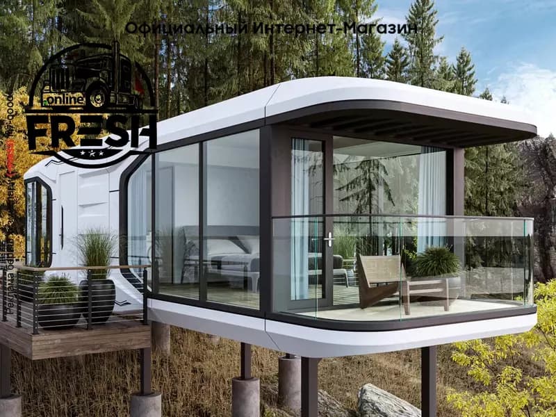 Модульный дом Space Capsule House E8 с 2 спальнями и балконом площадью 36,8 м² — 1