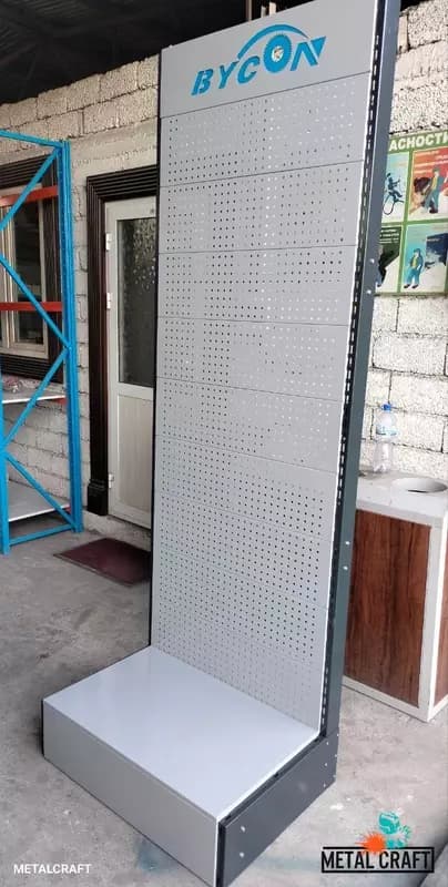 Металлический торговый стеллаж (перфорированный) "Metalcraft" от 1 до 5 полок — 1