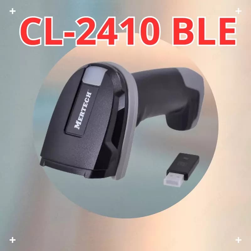 Беспроводной сканер штрих-кода MERTECH CL-2410 BLE Dongle P2D USB Black — 1