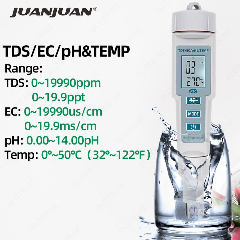 4 в 1 цифровой рН/TDS/EC/TEMP измерительный прибор — 1