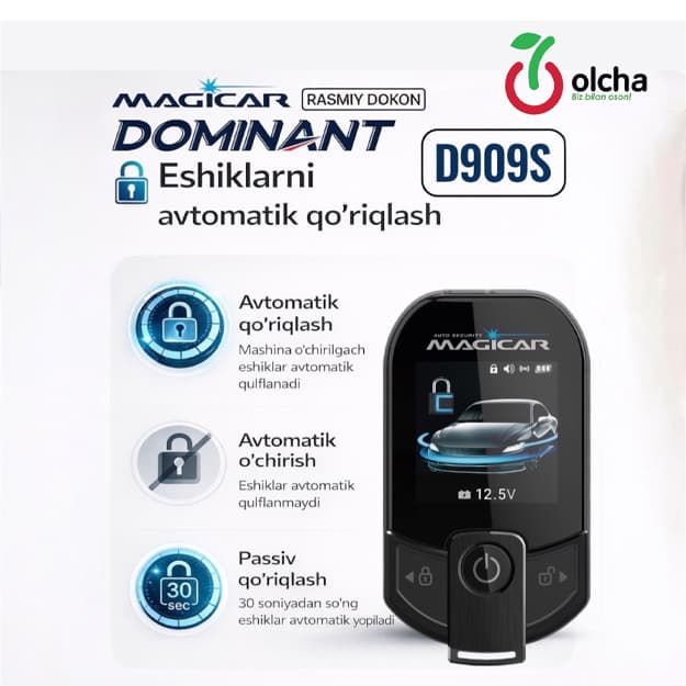 Signalizatsiya D909S avtomobili uchun masofadan boshqariladigan Dominant Magicar (Original) — 1