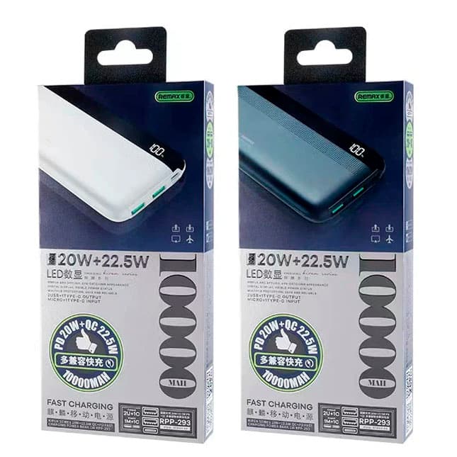 Tashqi batareya Remax RPP293 10000mAh — 1