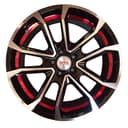 Diska mashina uchun R17 75359 4-100 Matt black redline 4 ta