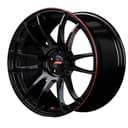 Diska mashina uchun R15 R123 Gloss Balck red lip 4*100 ET35 CB56.5 4 ta