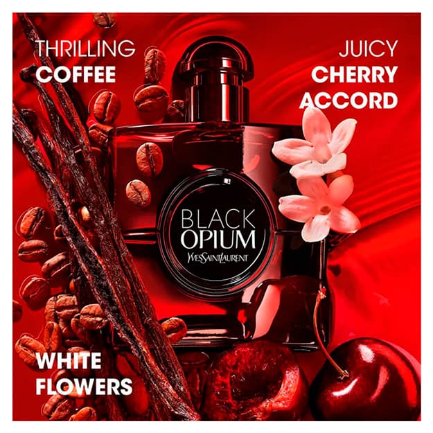 YVES SAINT LAURENT BLACK OPIUM (W) EDP OVER RED 90 ml — 1