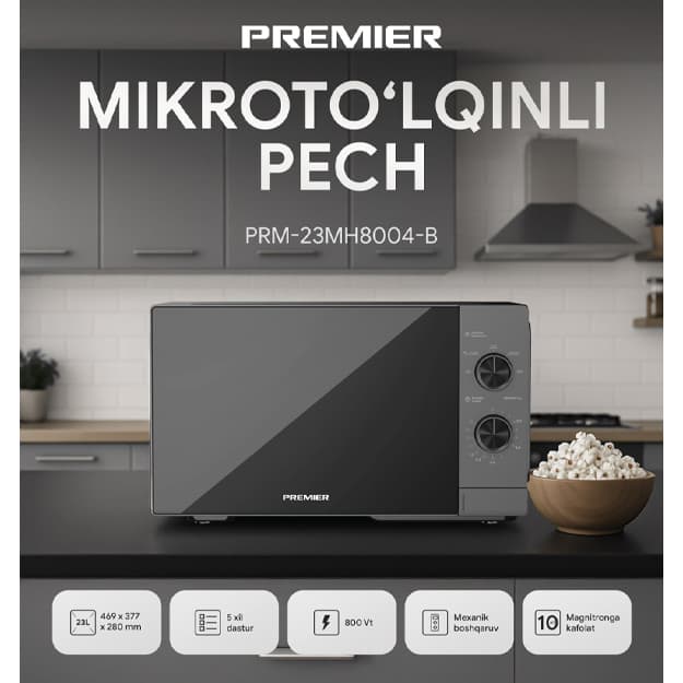 Mikroto‘lqinli pech PREMIER PRM-23MH8004-B — 1