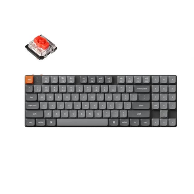 Keychron K13 MAX 90Key Mexanik Klaviaturasi, K Pro Qizil Svitch, WL/BT/USB-A, Tezkor Almashtirish, QMK, EN/RU/UZ, RGB, Qora — 1