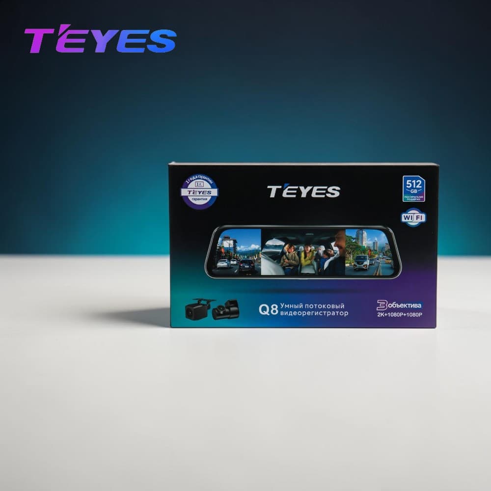 Videoregistrator 4K TEYES Q8 (3 kamerali) — 1