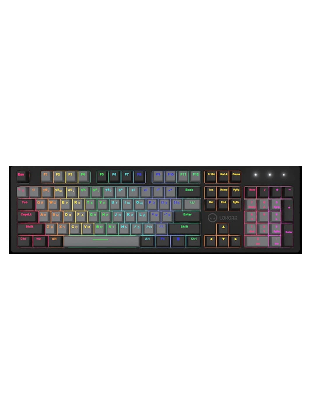 LORGAR Azar 514 RGB Black o'yin mexanik klaviaturasi — 1