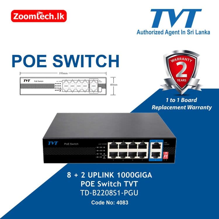 TVT poe switch TD-B2208S1-PEU — 1
