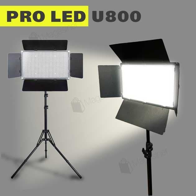 LED лампа видеосвет Pro LED 800 для фото и видео + штатив — 1