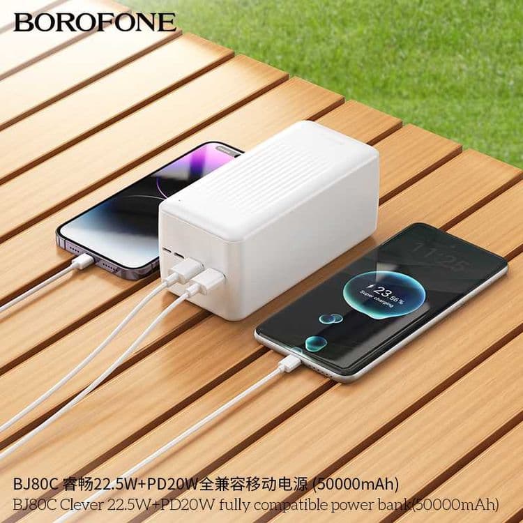 Borofone BJ80C Power Bank 50000mAh 22.5W+PD20W QC3.0 for iPhone 16 — 1