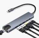 Адаптер USB hub type-c 6in1 для Mac book, ноутбуков