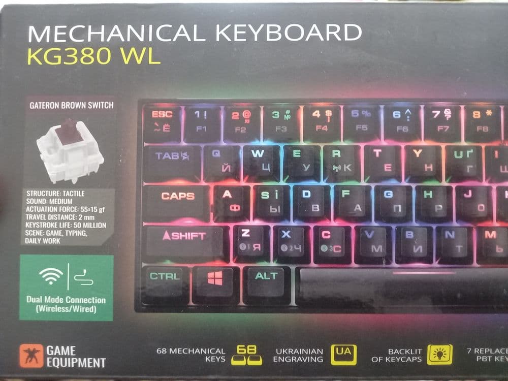 Klaviatura Mechanical Keyboard KG380 WL. I — 1