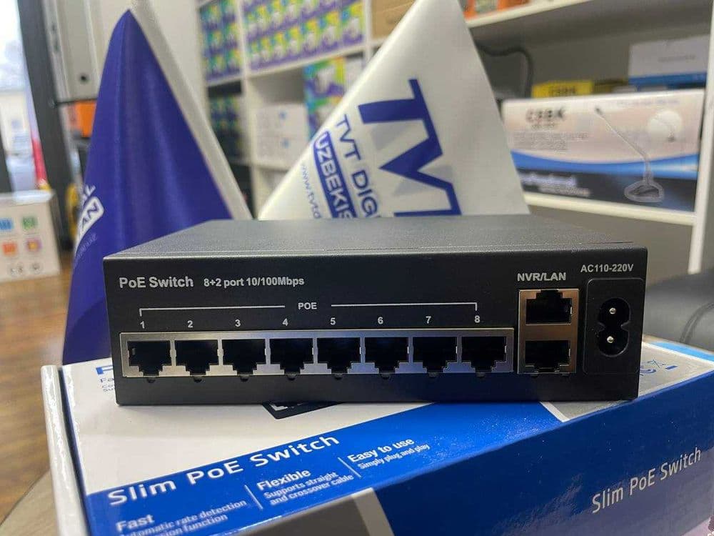 Poe Switch 8+2 10/100 mb — 1